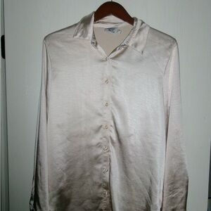 Princess Polly Satin Blouse in Cream